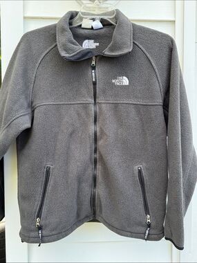 The North Face Grey Full Zip Fleece Jacket Sweatshirt  Men’s size Medium